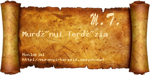 Murányi Terézia névjegykártya